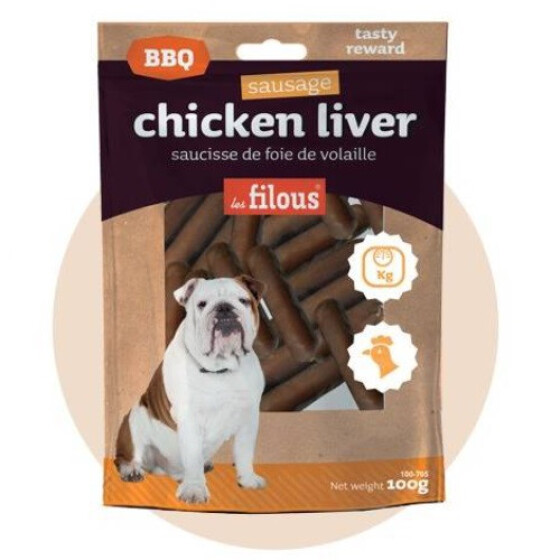 Saucisse Foie de Volaille 95% viande pour Chien 