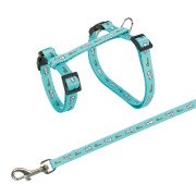 Harnais pour lapin motif carottes avec laisse