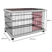 Parc à chiot avec roulettes Pasy Noir