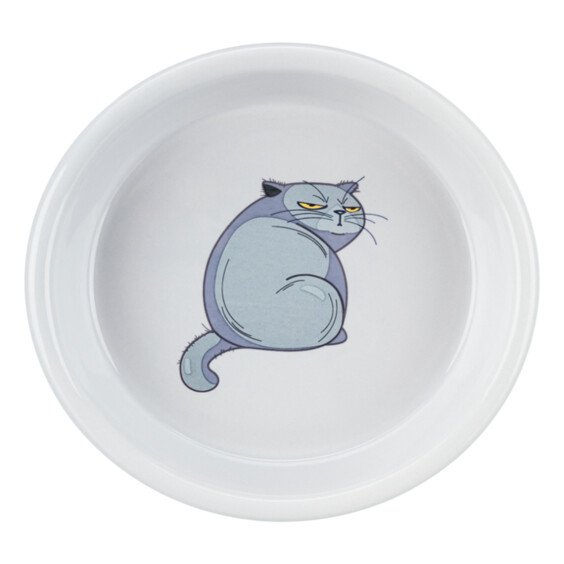 Gamelle céramique chat grise