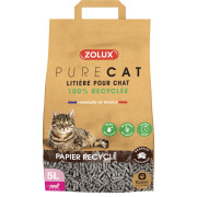 Litière absorbante pour chat 100% papier recyclé