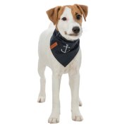 Bandana pour chien bleu marine motif ancre 