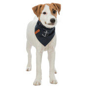 Bandana pour chien bleu marine motif ancre 