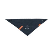 Bandana pour chien bleu marine motif ancre 