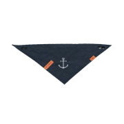 Bandana pour chien bleu marine motif ancre