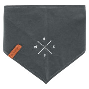 Bandana pour chien gris motif quatre points cardinaux 