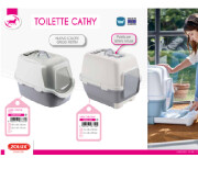 Maison de toilette pour chat, tiroir Clever Gris 