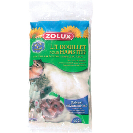 Lit douillet blanc pour hamster