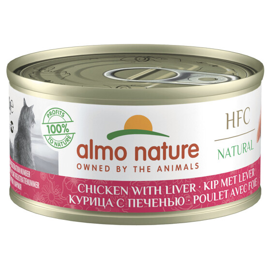 Pâtée pour chat HFC Natural saveur poulet avec foie 70 g