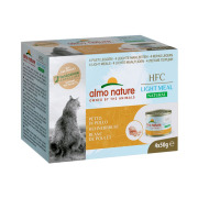 Lot de 4 pâtées pour chat HFC Light stérilisé Meal Natural blanc de poulet 50 g