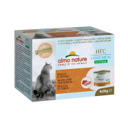 ALMO NATURE Lot de 4 Pâtées HFC stérilisé Meal Natural Poulet Thon