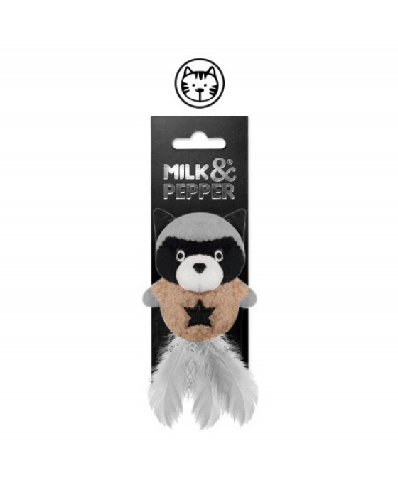 Peluche raton laveur pour chat
