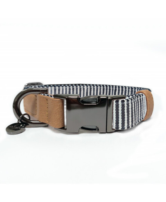 Milk & Pepper Collier rayé Bleu Marine Neptune