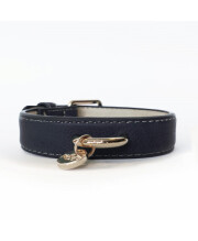 Collier luxe chien Trocadero Marine