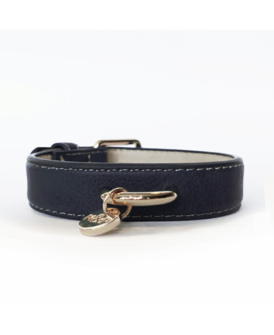 Collier luxe chien Trocadero Marine