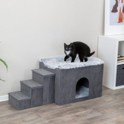 Maison pour chat avec escalier design 119 cm