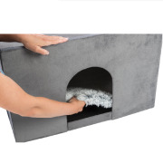 Maison pour chat avec escalier design 119 cm