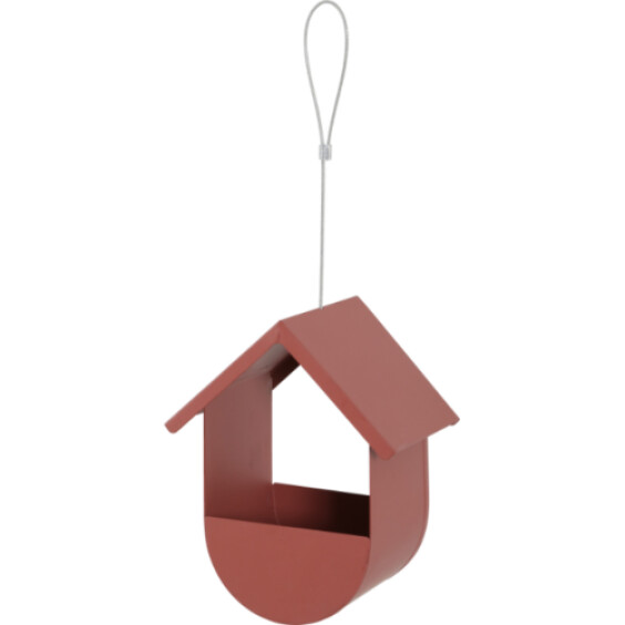 Mangeoire cabane rouge terracotta