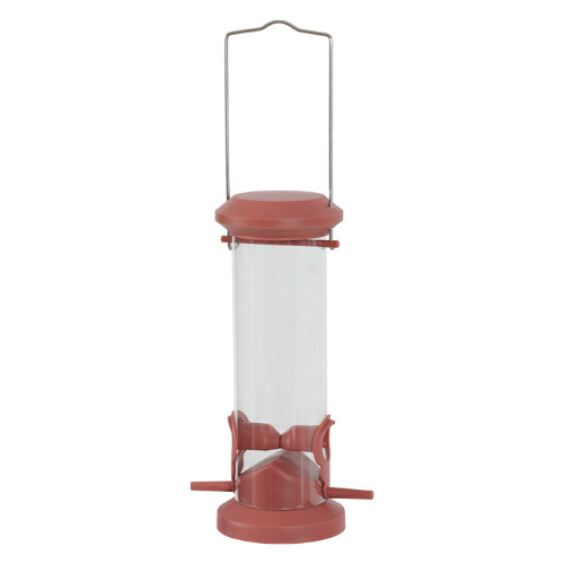 Mangeoire silo plastique rouge terracotta