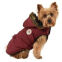 Manteau parka en fausse fourrure bordeaux 32S