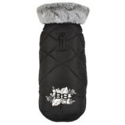 Doudoune chien bouquet noir