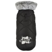 Doudoune chien bouquet noir