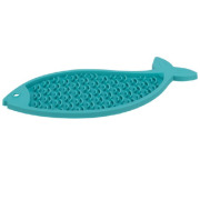 Tapis de léchage anti glouton anti stress poisson pour chat 28 cm