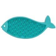 Tapis de léchage anti glouton, anti stress poisson Chat