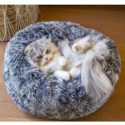Coussin apaisant chien chat Donut Poilu - NOIR