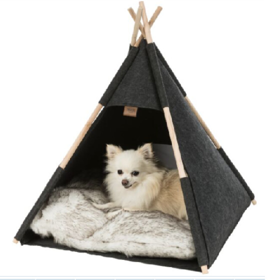 Tipi pour chien coussin peluche déhoussable Soft