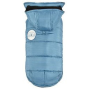 Manteau chaud pour chien bleu rayé