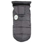 Manteau chaud rayé noir pour chien