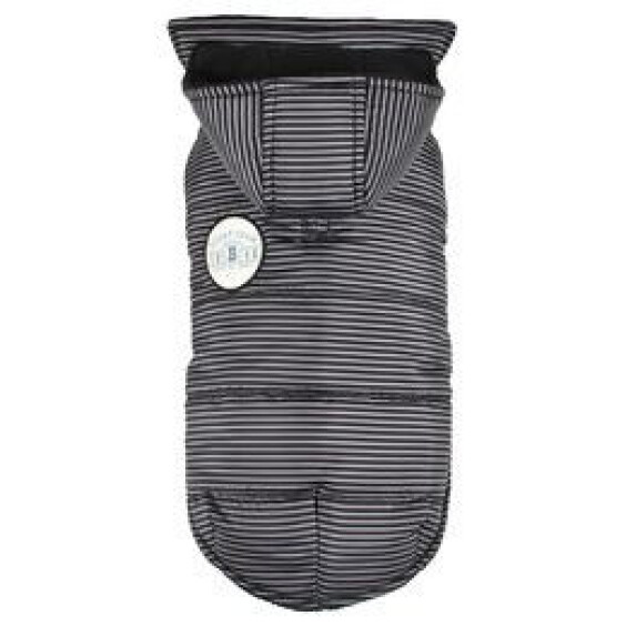 Manteau chaud rayé noir pour chien