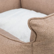 Panier chien beige déhoussable et lavable