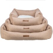 Panier chien beige : déhoussable, lavable Farello