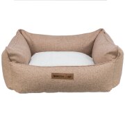 Panier chien beige : déhoussable, lavable Farello