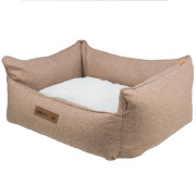 Panier chien beige déhoussable et lavable