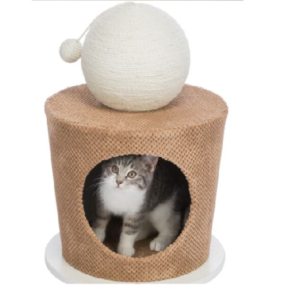 Maisonnette pour chat avec boule griffoir, Design, Original