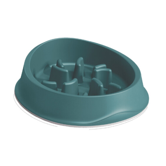 Gamelle antidérapante pour chien glouton slow feeder verte