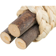 Jouet pour lapin nain et rongeurs en bois et paille 15 cm