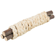 Jouet pour lapin nain et rongeurs en bois et paille 15 cm