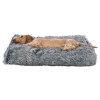 Coussin épais déhoussable et lavable pour chien en peluche