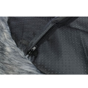 Coussin rond pour chien et chat Yelina, peluche poil long 55 cm