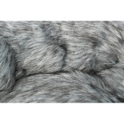 Coussin rond pour chien et chat Yelina, peluche poil long 55 cm