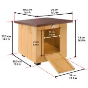 Niche pour petit chien, extérieur Bois BAITA 