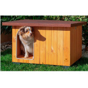 Niche pour chien d'extérieur en bois