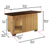 Niche pour chien d'extérieur en bois