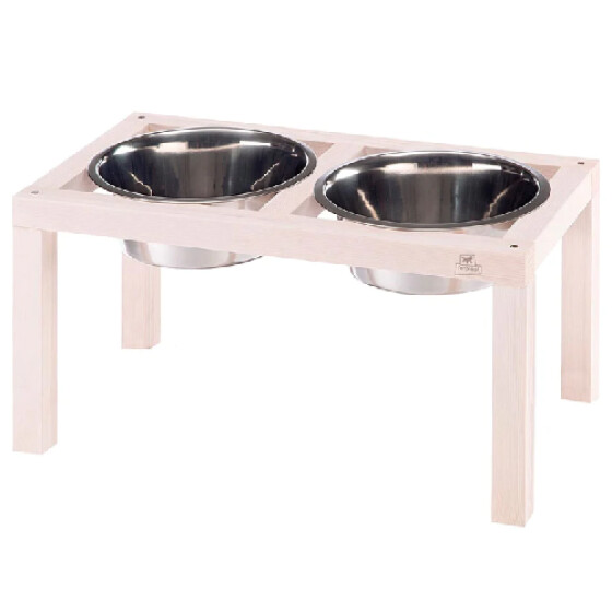 Support gamelle pour chien bois & surélevée