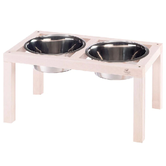 Support de gamelle pour chien en bois surélevé