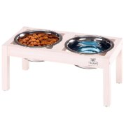 Support gamelle pour chien bois & surélevée